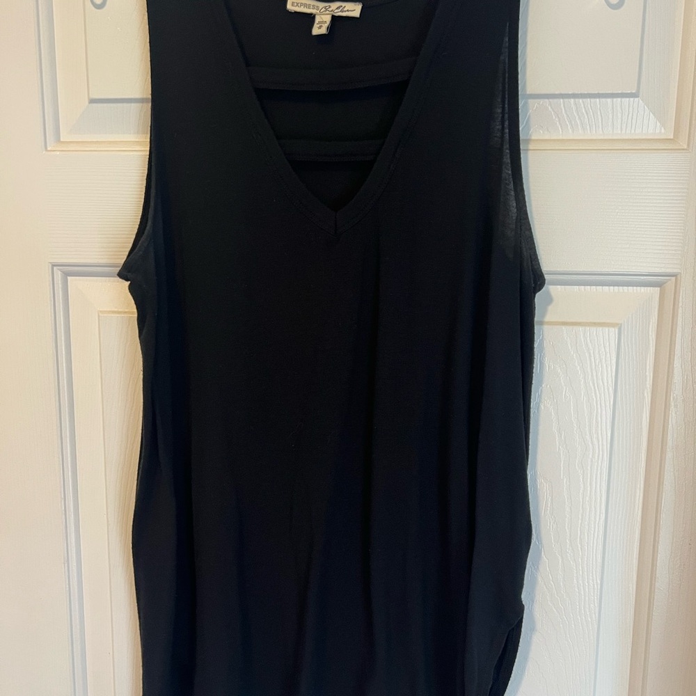 Express Cutout Black Sleeveless Top